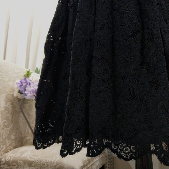 🍒NWT🍒 TED BAKER BLACK LACE FULL SKIRT - Picture 12 of 15